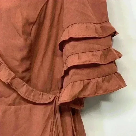 June and Hudson size medium rust colored wrap dress - Picture 6 of 11